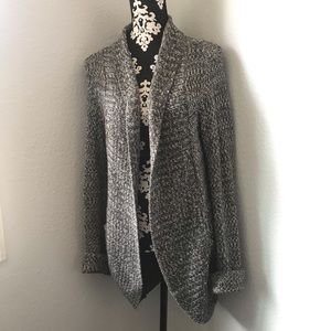 Silence and noise oversized gray knit cardigan
